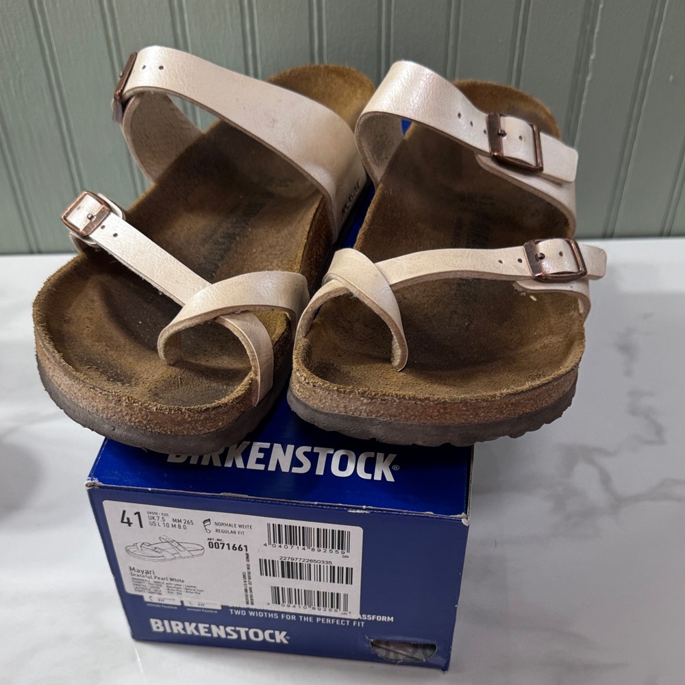 Birkenstock Cream Double-Strap Sandals